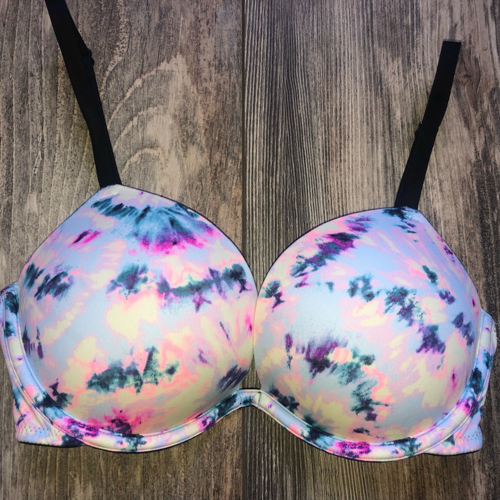 🍭Victoria's Secret PINK pastel tie-dye extra padded where everywhere Bra